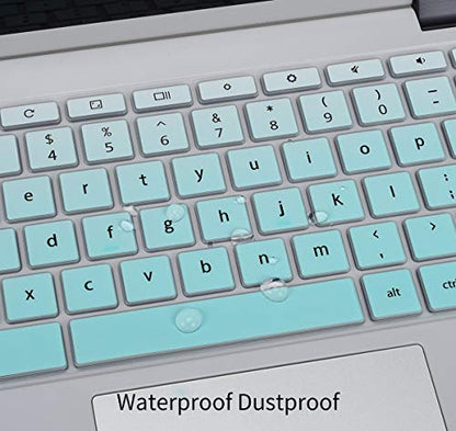 Keyboard Cover for Lenovo Chromebook Flex 5 5i 13" / Chromebook Flex 3 11 / IdeaPad 3 Chromebook 11.6 / Lenovo Spin X360 2-in-1 Chromebook/Chromebook C330 C340 100e 300e 500e 11.6, Ombre Mint - color: Ombre Mint