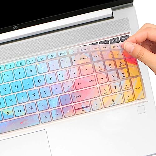 Colorful Keyboard Cover for 15.6" HP ProBook 450 G8 G9 G10/ProBook 455 G8 G9 G10/Probook 650 G8, HP ProBook 15.6 Laptop Keyboard Skin (NOT FIT The ProBook 450 455 650 G7 G6 G5 G4 G3) - color: Colorful