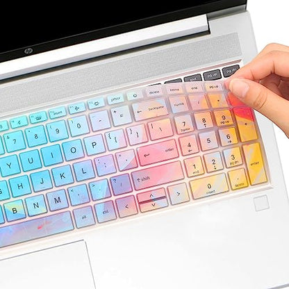 Colorful Keyboard Cover for 15.6" HP ProBook 450 G8 G9 G10/ProBook 455 G8 G9 G10/Probook 650 G8, HP ProBook 15.6 Laptop Keyboard Skin (NOT FIT The ProBook 450 455 650 G7 G6 G5 G4 G3) - color: Colorful