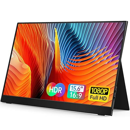VILVA 15.6" FHD IPS USB-C HDMI Portable Monitor | 15.6" FHD IPS, USB-C/HDMI, cover+speakers, for PC/Mac/Phone/Xbox/Switch/PS4, portable. - size: 15.6 inch 1080P
