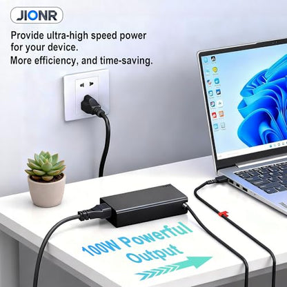 100W USB-C Laptop Charger Compatible with ThinkPad X1 Carbon T14 T16 | Fit Yoga 7i 9i, Yoga Slim 7 Pro, IdeaPad 5 Pro, ThinkBook 14 Gen 16 Gen P/N: ADL100YLC3A ADL100YDC3A SA11D52396 GX21J75543 - color: Black2