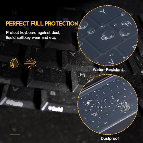 17.3 inch Laptop Keyboard Cover Protector Universal for 17" 17.3" HP DELL Lenovo Acer ASUS Laptop Notebook, Ultra Thin Waterproof Dustproof Silicone Protective Skin -Clear - size: 17-17.3 inch