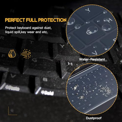17.3 inch Laptop Keyboard Cover Protector Universal for 17" 17.3" HP DELL Lenovo Acer ASUS Laptop Notebook, Ultra Thin Waterproof Dustproof Silicone Protective Skin -Clear - size: 17-17.3 inch