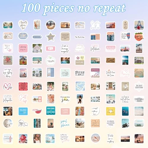 Vision Board Stickers Supplies - 100 Pcs Motivational Prayer Board Stickers for Women Girl, Inspirational Water Bottle Sticker, Waterproof Vinyl Scrapbook Decals for Laptop Journaling - style: Vision Board