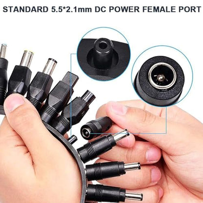 41PCS Power Adapter Tips DC5.5x2.1mm 5.5x2.5mm Connector Kits for Laptop Charger Supply Convert Plug Jacks Notebook Repair Accessories