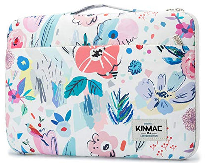 Kinmac 360° Heavy Duty Protective Laptop Sleeve Case Bag Cover with Handle for MacBook Air 13 inch,iPad Pro 13 inch and 13.3 inch HP,Dell,Lenovo,Asus,Acer Laptop (Flowers) - color: Flowers, size: 12 inch-13.3 inch