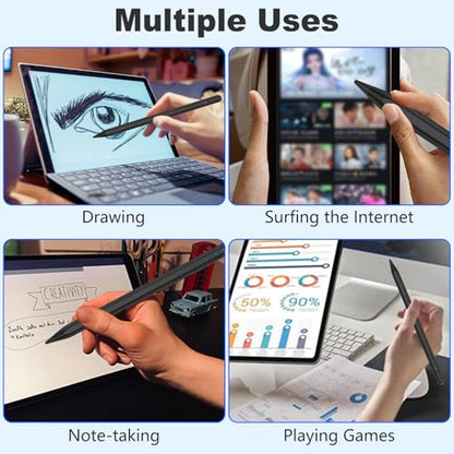 COO Universal Active Stylus Pen for iOS, Android & Samsung Touch Screens | Smart Digital Stylus for Lenovo/Vivo/Mi/HUAWEI Tablets, iPhone/Samsung/Pixel Phones for Drawing, Black - color: Black