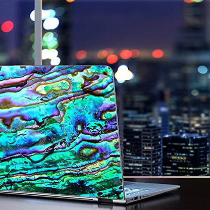 Custom Fit Made to Order Laptop Notebook Skin Vinyl Sticker Cover Decal Fits 13.3" 14" 15.6" 16" Laptops|Abalone Ripples Green Blue Purple Shells - color: Style 10