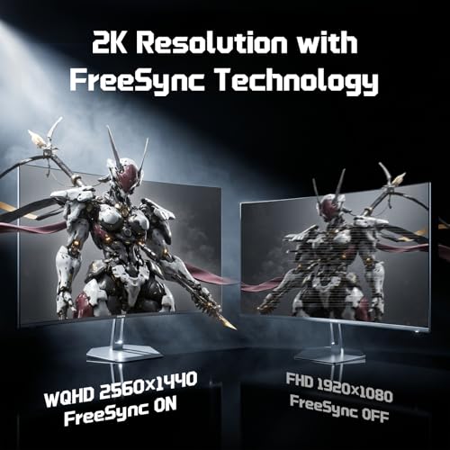 Hikers 27 Inch Curved Gaming Monitor 280Hz 240Hz 1ms 2K WQHD 1440P Computer Gaming Monitor, HDMI 2.1×2 & DP 1.4×1 Fast VA 5000:1 Contrast, 134% sRGB 1500R VESA (G27H1Q Pro Includes One HDMI 2.1 Cable) - size: 27