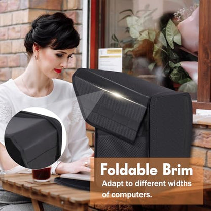 Laptop Sun Shade Laptop Sun Glare Shield Privacy Screen Hood 15-16'' | Lightweight Laptops Sunshade Bag for Working Outside Portable Shield Cover (Patent Pending) - size: 15-16in