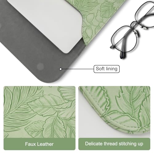 MOSISO Laptop Case 13 inch, 13 inch Laptop Sleeve with Small Bag | Compatible with MacBook Neo 13 A18 Pro A3404/Air 13/Pro 13/Pro 14 M5 M4 M3 M2 M1,Embossed Hibiscus PU Leather Case,Sage Green - color: Sage Green, size: 13 inch