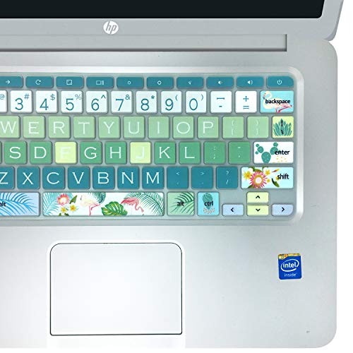 Silicon Keyboard Cover Skin for HP Chromebook 11 X360, 14-ca, 14-ak, 14-X Series - Flamingo - color: Flamingo