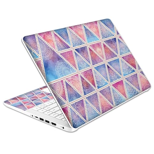 Laptop Skin Decal HP 14" - Mandala, Laptop Cover Sticker, No Cutting Required, No Bubble, Waterproof, Scratch Resistant - Including Wide Screen and Wrist Pad - size: 14 inch