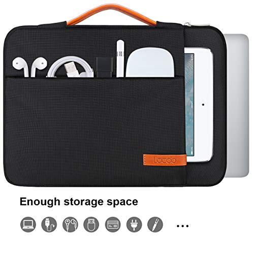 Lacdo 360° Protective 14 Inch Laptop Sleeve Case for HP Lenovo Dell ASUS Acer Chromebook 14 / HP Stream 14 / Dell Inspiron 14 / Lenovo IdeaPad 14 / Acer Spin 3 / ASUS ZenBook 14 Computer Bag, Black - color: Black, size: 14 Inch