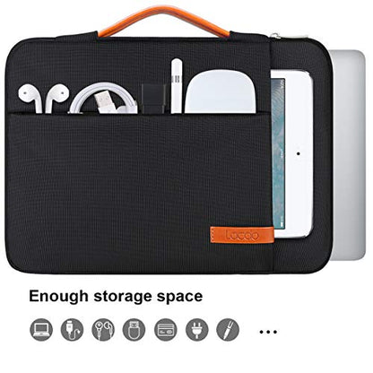 Lacdo 360° Protective Laptop Sleeve Case for 13 inch MacBook Air M5 A3449 (2026), M4 A3240 2025, M3 A3113 A2681 A2337 | 13" MacBook Neo A18 Pro A3404 (2026) | iPad Air/Pro 13 M5 Computer Bag, Black - color: Black, size: New MacBook Air/Neo/Pro 13 Inch