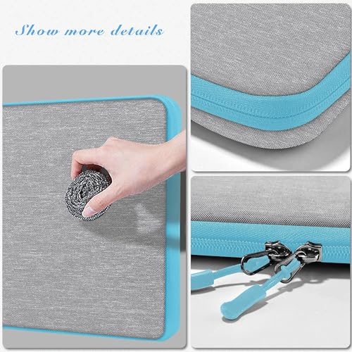 Hseok Laptop Case 13.3 14 inch Sleeve, Rainproof & Shockproof Carrying Case Compatible with MacBook Pro/Neo 14 M5/M4/M3/M2/M1,13.3 MacBook Air/Pro,XPS 14 and Most 13"-14" Notebook Tablet,Gray-Blue - color: Gray-Blue