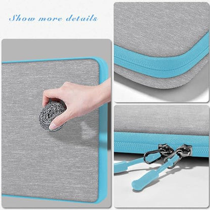 Hseok Laptop Case 13.3 14 inch Sleeve, Rainproof & Shockproof Carrying Case Compatible with MacBook Pro/Neo 14 M5/M4/M3/M2/M1,13.3 MacBook Air/Pro,XPS 14 and Most 13"-14" Notebook Tablet,Gray-Blue - color: Gray-Blue