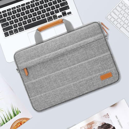 MOSISO Laptop Bag for Men 15.6 inch, 15-16 inch Computer Bags | Compatible with MacBook Pro 16/Air 15, HP Dell, Laptop Briefcase Messenger Bag with Trolley Sleeve&Front Pocket&Strap, Gray