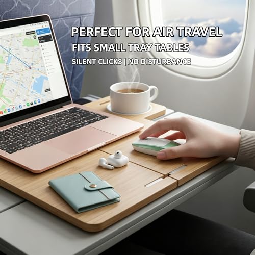 Wireless Mouse Mini Small Finger Bluetooth Mouse with TF Card Reader,Silent Pocket Portable Handheld Tiny Compact USB Travel Optical Mice for PC Laptop Computer Macbook Tablet Kids Women Men Gift - color: Green