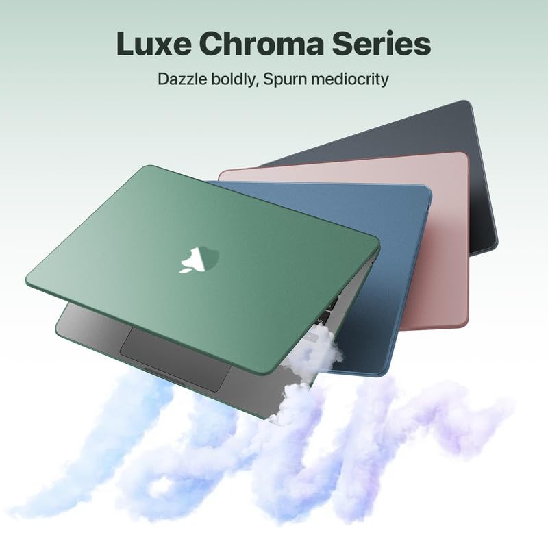 Soonjet for MacBook Air 13 inch Case M5 M4 M3 M2 2026-2022 Laptop Cover | Green Clear, Matte Finish, Protective Hard Shell, Laptop Cover, Ultra Thin & Light, Anti Crack & Fingerprint & Scratch - color: Turquoise Green
