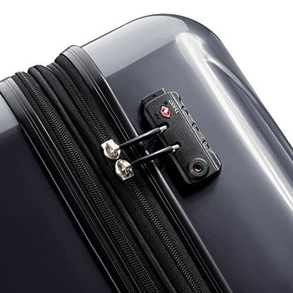 DELSEY PARIS Helium Aero Hardside Expandable Luggage with Spinner Wheels, Titanium, Carry-On Plus 21 Inch - color: Titanium, size: Carry-On Plus 21 Inch