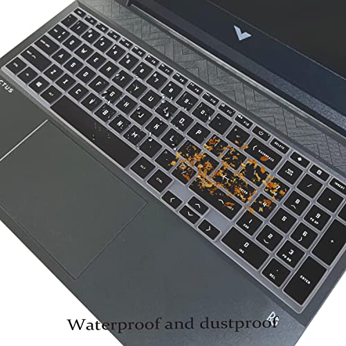 Keyboard Cover for HP Victus 15.6" Gaming Laptop 15z-fb200 15t-fa100 15-fb1013dx 15-fb2000nr 15-fb2063dx 15-fa0031dx 15-fa1093dx, HP Victus 16.1" 16-r0073cl 16-s1023dx 16-e1797nr 16-d0097nr (Black) - color: Black