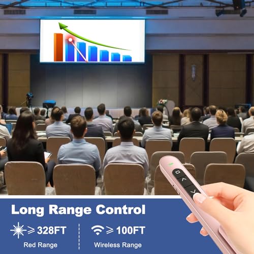 QUI Presenter Clicker USB A&C Bundle | Pen-Shaped Pink & Remote-Shaped Black