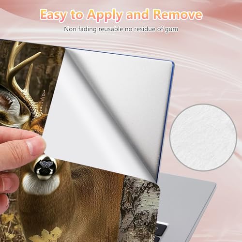Laptop Skin Sticker Decal 12" 13" 13.3" 14" 15" 15.6",Waterproof Scratch Resistant Vinyl,Reusable Easy to Apply,for MacBook HP Dell Notebooks Netbooks Laptop,2 Wrist Pads,Cute Deer Forest - color: Cute Deer Forest