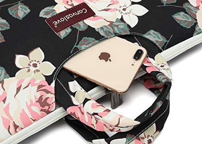 15 inch White Rose Water Resistant Laptop Shoulder Messenger Bag Sleeve Case for MacBook Pro 16 inch and 15 inch-15.6 inch laptop - color: ‎white Rose