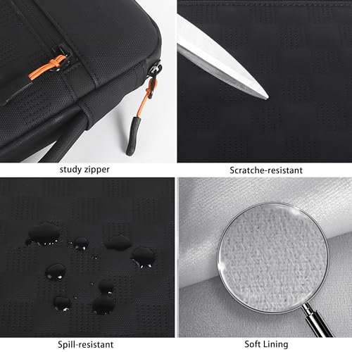 DOMISO 14 Inch Laptop Sleeve, Waterproof Shockproof Protective Case with Handle, Fits MacBook Pro/Dell XPS/HP 14" Laptops, Black - color: Black, size: 14 inch