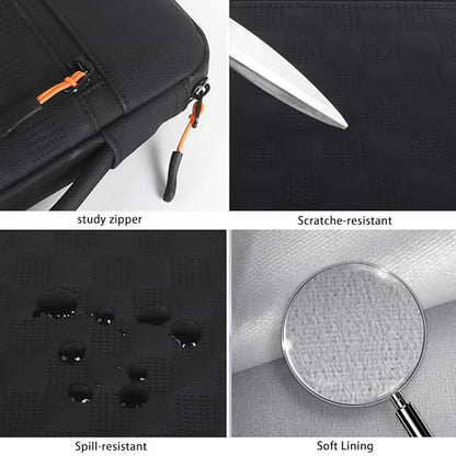 DOMISO 14 Inch Laptop Sleeve, Waterproof Shockproof Protective Case with Handle, Fits MacBook Pro/Dell XPS/HP 14" Laptops, Black - color: Black, size: 14 inch