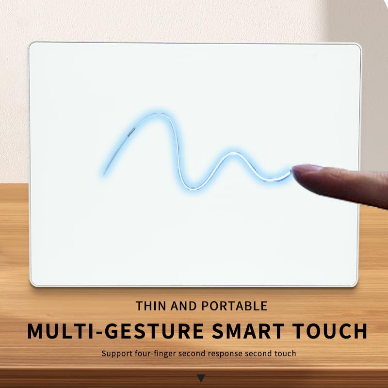 Wired touchpad supports multi gesture control, Aluminum alloy casing and glass panel Trackpad Mouse with Multi-Touch Navigation for Windows 10/11/Linux/fedora 43 Laptop PC Notebook Computer (silver) - color: silver