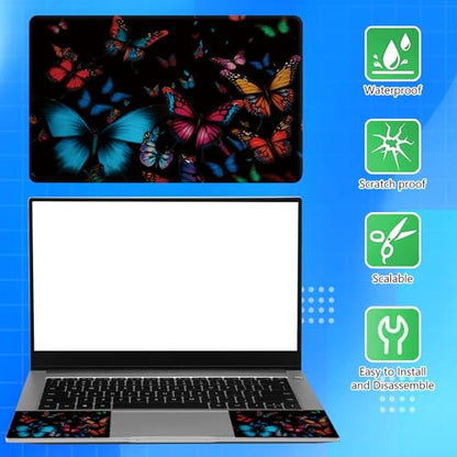 Universal Laptop Skin Sticker Decal for 11.6”12" 13" 13.3" 14" 15" 15.4" 15.6" Reusable Waterproof Scratch-Scratch Resistant Protective Vinyl Laptop Notebook Skin Stickers - Colorful Butterfly - color: Colorful Butterfly