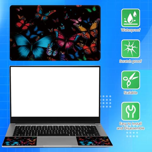 Universal Laptop Skin Sticker Decal for 11.6”12" 13" 13.3" 14" 15" 15.4" 15.6" Reusable Waterproof Scratch-Scratch Resistant Protective Vinyl Laptop Notebook Skin Stickers - Colorful Butterfly - color: Colorful Butterfly