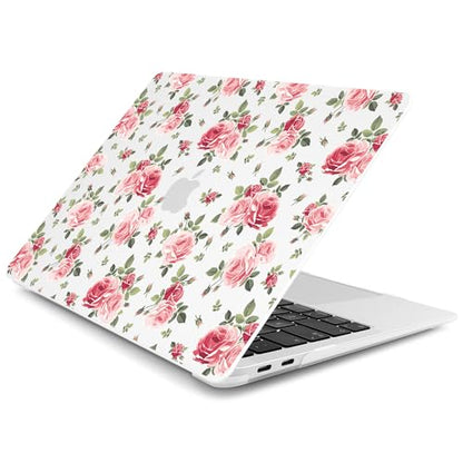 Batianda LumiArt Case for MacBook Air 13 inch 2018-2020, Pink Roses | Fits Model A2337 M1/A2179/A1932, with Elegant Botanical Design, Slim Hard Shell For Designers, Women and Girls Floral Lovers - color: Roses