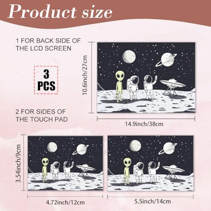PLIGREAT Astronauts Laptop Skin Stickers Reusable Netbook Skin Sticker Vinyl Decals for PC Notebook Laptops Keyboard Cover Universal 12" 13" 13.3" 14" 15 Inch Laptop Case Protector Film - color: Astronauts
