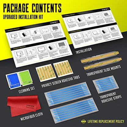 Privacy Screen Adhesive Tabs and Strips for Computer Monitors and Laptops - Replacement kit - size: [1 Pack] Replacement Kit