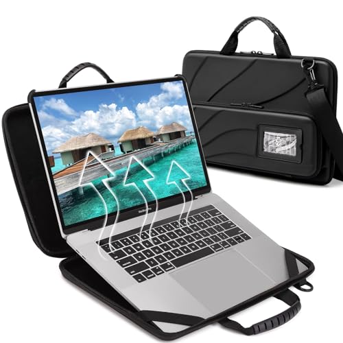 BUG 13-14 Inch Laptop Case Hard Shell, Protective Laptop Carrying Case with Stand for Heat Dissipation - color: Black, size: 13-14 Inch