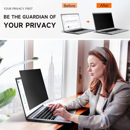 Mamol 16 Inch Laptop Privacy Screen - Compatible with Lenovo, Hp, Dell, Acer, Asus, Thinkpad, Envy, Xps - 16:10 Aspect, Anti Blue Light Glare, Removable Privacy Shield - size: 16'' Privacy Screen (16:10)