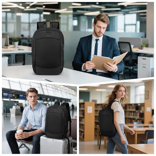 Small Inch Laptop Backpack, Expandable with USB Port, Water-Resistant for Work, College and Travel, Black - color: Black