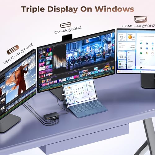 Microsoft Surface Thunderbolt 4 Dock 12-in-1 Triple Display Hub with 4K@60Hz HDMI + USB-C + DisplayPort, Surface Pro Docking Station for Surface Pro 12/11/10/9/8/X/7+/7, Surface Laptop, Surface Go - size: 12.