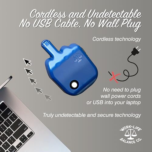 Trackpad Mouse Jiggler Device, Silent, Cordless Undetectable Mouse Mover | Doesn't Work on Dell, No USB, No Software, Automatic Shaker, AA Battery 6 Months, Natural Touchpad Motion, PC Laptop Wiggler