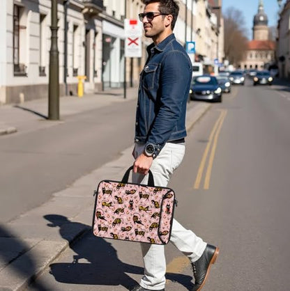 Messenger Bag Carrying Case Sleeve with Handle Accessory Pocket Fits Laptops/Notebook/ebooks/Kids tablet/ipad (11-13.3 inch, Flowers Cats) - color: Flowers Cats, size: 11-13.3 inch