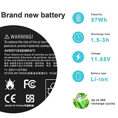 TREE.NB New Laptop Battery for HP EliteBook x360 1030 G2 OM03XL OMO3XL OM03057XL 863167-1B1 863167-171 863280-855 HSN-I04C HSTNN-IB70 HSTNN-IB7O - size: 10.16x5.51x2.2inch OM03XL