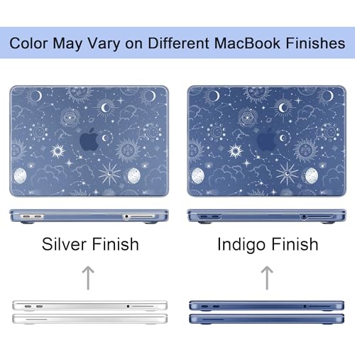 DONGKE for MacBook Neo 13 inch Case 2026 (Model A3404), Artistic Sun Pattern Ultra Slim Frosted Matte Hard Shell, Anti-Scratch & Fingerprint Resistant Cover - Sun & Moon - color: Sun & Moon