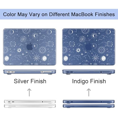 DONGKE for MacBook Neo 13 inch Case 2026 (Model A3404), Artistic Sun Pattern Ultra Slim Frosted Matte Hard Shell, Anti-Scratch & Fingerprint Resistant Cover - Sun & Moon - color: Sun & Moon