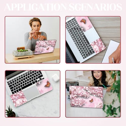 SUPERDANT Laptop Skin Sticker Cherry Blossom Laptop Decals Personalized Universal Notebook Computer Wrap Vinyl Skin Stickers Cover Art Decal Removable 12-15.6 Inch Waterproof Scratch-Resistant Gifts - style: Cherry Blossom