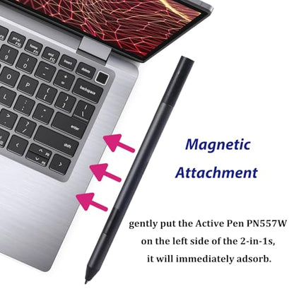 Active Pen PN557W Compatible for Dell Active Pen PN557W Compatible with Dell 2-in-1s for Insipron 7435 Stylus,for Latitude 5289 5300 7210 9410 5290,XPS 15 9570/9575 Pen