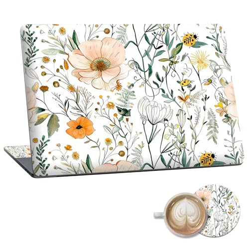 Laptop Skin Sticker Decal 15.6 Inch,12 13 13.3 14 15 15.6 in Laptop Netbook Skins for Notebook,Art Decal Removable Waterproof Scratch Resistant,Universal Vinyl Cover,Flower Plant - color: Flower Plant