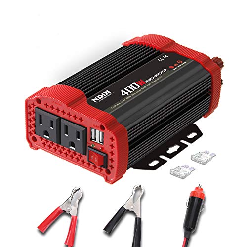 400W Power Inverter, Suitable for Mobile Phones, Laptops, Etc. | DC 12V to 110V AC Car Plug Adapter Socket, 2 Charger Sockets And Dual 3.1A USB Ports, Car Charger Cigarette Lighter Adapter - size: 400W-R